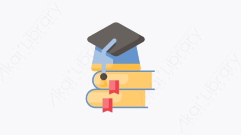 图片素材-022-毕业graduation扁平卡通教育元素图标