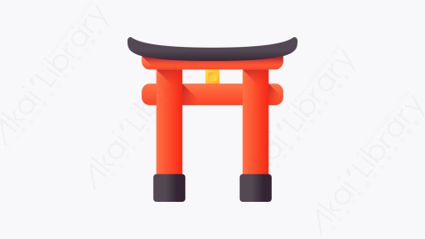 图片素材-022-日本大门japanese_gate扁平卡通日本元素图标