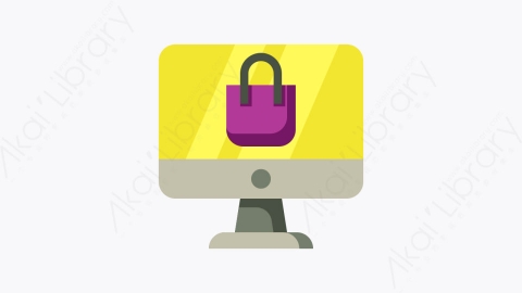 图片素材-022-网上购物online_shopping扁平卡通冠状病毒隔离防护元素图标