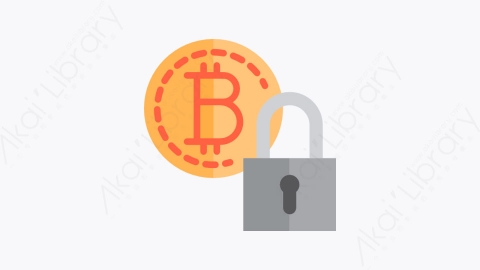 图片素材-022-挂锁padlock扁平卡通金融财经比特币元素图标
