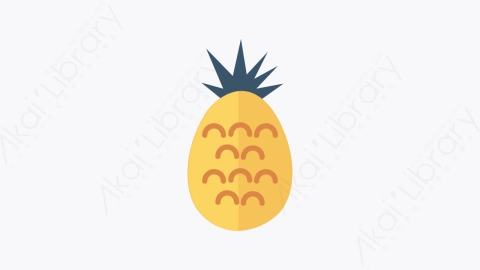 图片素材-022-菠萝pineapple扁平卡通食物和饮料图标元素