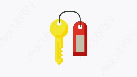 图片素材-022-房间钥匙room_key扁平卡通酒店元素图标