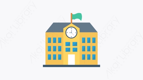 图片素材-022-学校-8school扁平卡通城市建筑图标元素