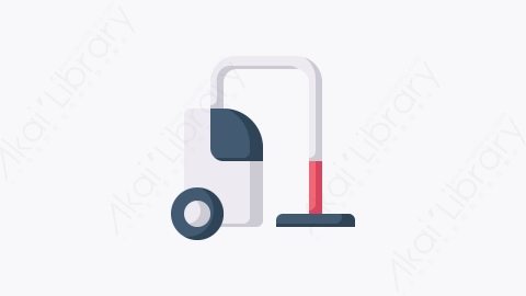 图片素材-022-真空吸尘器vacuum_cleaner扁平卡通家用电器图标
