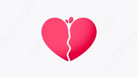 图片素材-023-心碎brokenheart扁平卡通表情符号元素图标