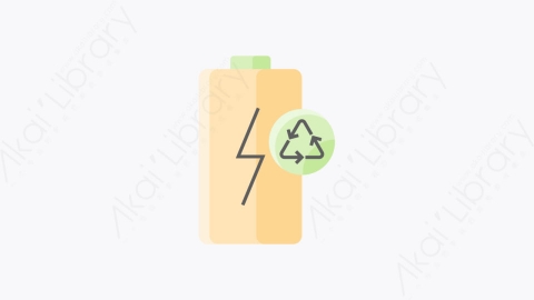 图片素材-023-eco电池eco_battery扁平卡通生态元素图标