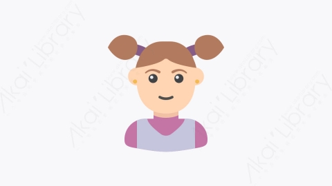 图片素材-023-女孩girl扁平卡通妇女节元素图标