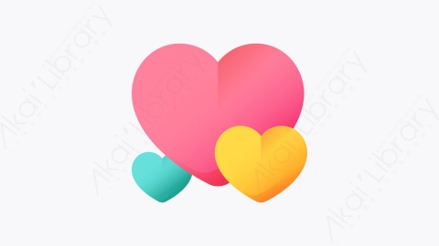 图片素材-023-红心hearts扁平卡通情人节元素图标