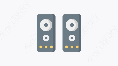 图片素材-023-扬声器loud_speaker扁平卡通派对元素图标