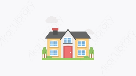 图片素材-023-现代公寓modern_house扁平卡通房屋建筑图标