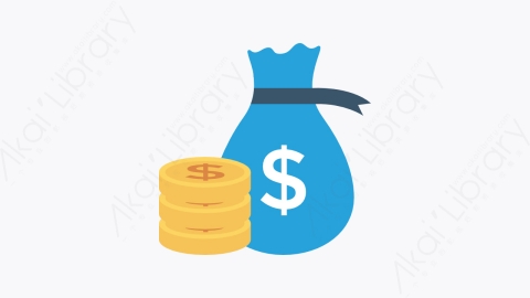 图片素材-023-钱袋moneybag扁平卡通银行和商务金融业图标元素