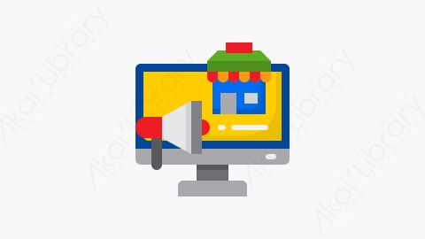 图片素材-023-网上商店online_shop扁平卡通营销元素图标