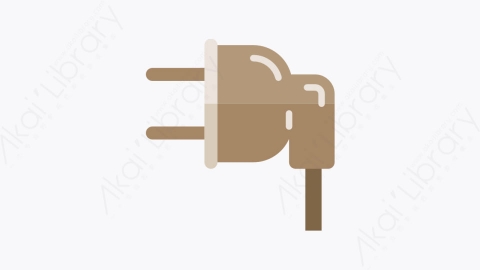 图片素材-023-插头plug扁平卡通家具和家用元素图标