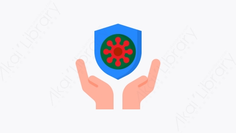 图片素材-023-保护protect扁平卡通电晕病毒元素图标