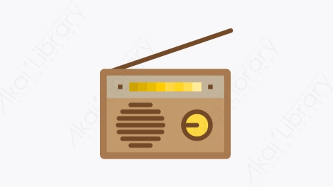 图片素材-023-收音机radio扁平卡通设备元素图标
