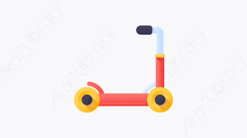 图片素材-023-滑板车scooter扁平卡通圣诞玩具元素图标