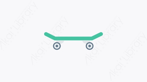 图片素材-0238-溜冰skate卡通扁平体育与健身元素图标