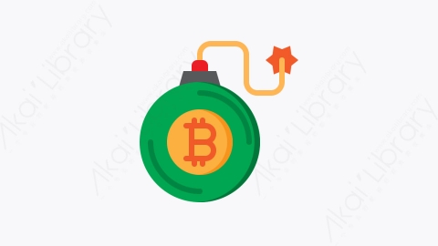 图片素材-024-比特币bitcoin扁平卡通加密货币元素图标