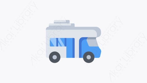 图片素材-024-露营车camper_van扁平卡通露营元素图标