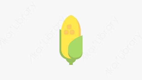图片素材-024-玉米corn扁平卡通嘉年华元素图标