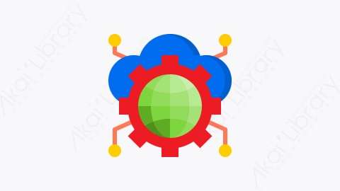 图片素材-024-数据管理data_management扁平卡通云计算元素图标