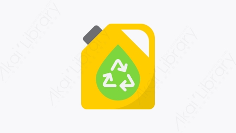 图片素材-024-燃油eco_fuel扁平卡通回收站元素图标