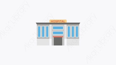 图片素材-024-医院hospital扁平卡通城市地图图标