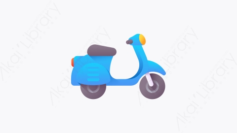 图片素材-024-摩托车motorcycle扁平卡通城市元素图标