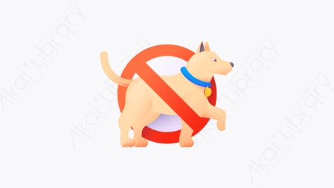 图片素材-024-禁止携带宠物no_pets扁平卡通机场元素图标