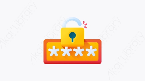 图片素材-024-密码password扁平卡通网络安全元素图标