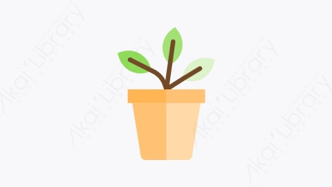 图片素材-024-盆栽pottedplant扁平卡通家具和家用元素图标