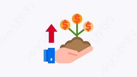 图片素材-024-利润profit扁平卡通财务和会计元素图标