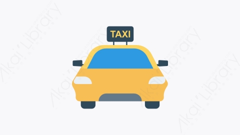 图片素材-024-出租车-2taxi扁平卡通酒店和餐厅元素图标