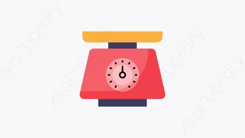 图片素材-024-磅秤weighing_scale扁平卡通洗衣店元素图标