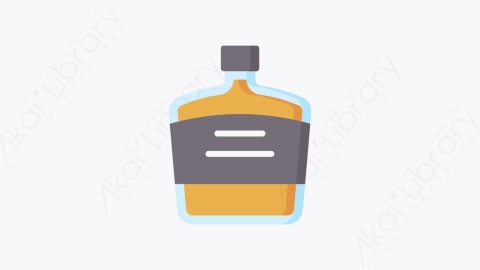 图片素材-024-威士忌whiskey扁平卡通饮料元素图标