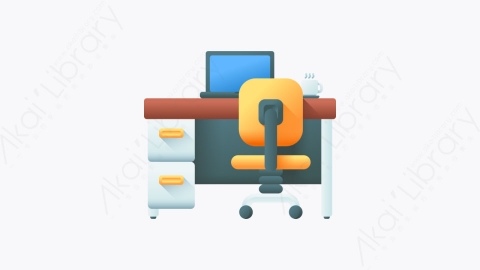 图片素材-024-工作区workspace扁平卡通工作主页元素图标