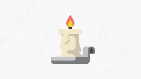 图片素材-025-蜡烛candle扁平卡通万圣节元素图标