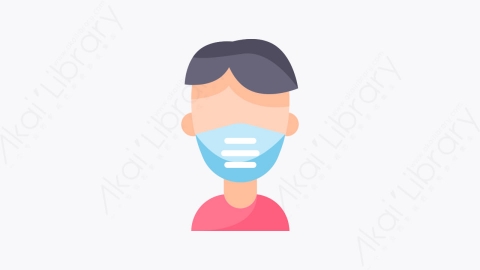 图片素材-025-面罩face_mask扁平卡通冠状病毒图标