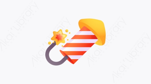 图片素材-025-烟花fireworks扁平卡通生日元素图标