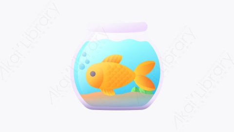 图片素材-025-鱼缸fish_bowl扁平卡通Instagram宠物元素图标