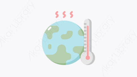 图片素材-025-全球变暖global_warming扁平卡通生态图标