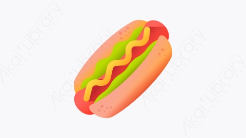 图片素材-025-热狗hot_dog扁平卡通Instagram故事食物元素图标