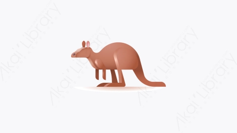 图片素材-025-袋鼠kangaroo卡通动物元素图标