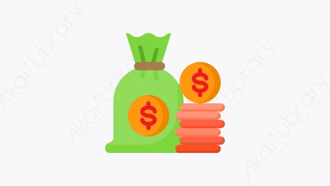图片素材-025-钱袋money_bag扁平卡通付款元素图标