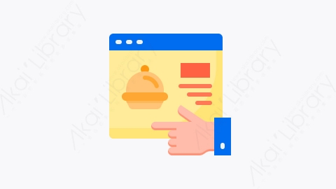 图片素材-025-在线订单online_order扁平卡通食物交付元素图标