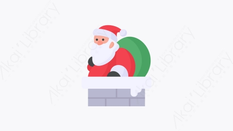 图片素材-025-圣诞老人santa_claus扁平卡通圣诞节元素图标