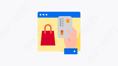 图片素材-025-网上购物shopping_online扁平卡通金融付款元素图标
