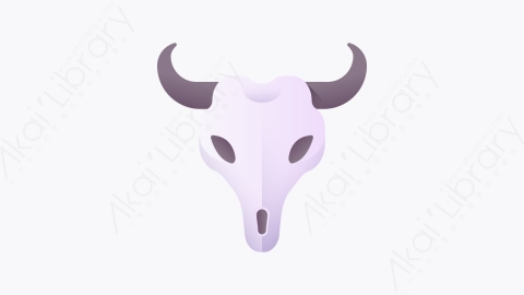 图片素材-025-头骨skull扁平卡通狂野西部元素图标