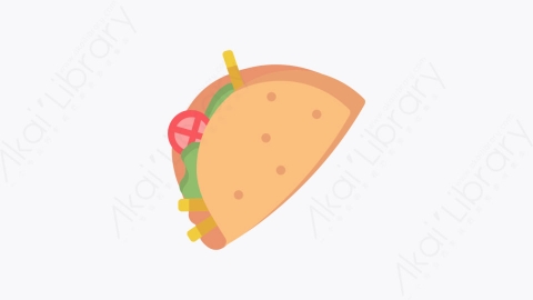 图片素材-025-塔科taco扁平卡通食物餐饮元素图标