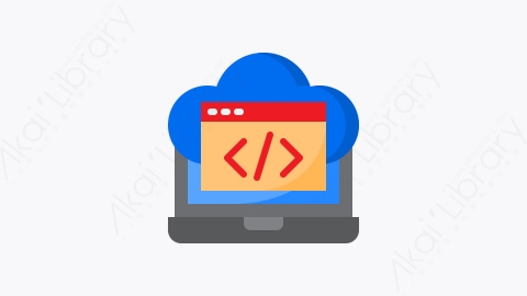 图片素材-025-编码web_coding扁平卡通云计算元素图标